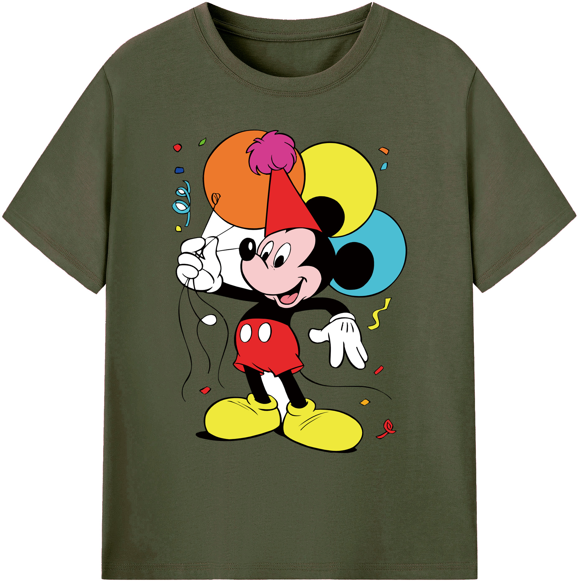 ミッキーマウス Mickey Mouse 綿100％ メンズ半袖Tシャツ｜肌触りやわらか＆通気性